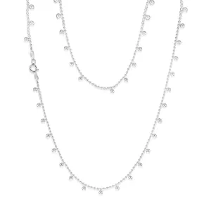 Sterling Silver Ball Charms On 45cm Ball Chain Shiels