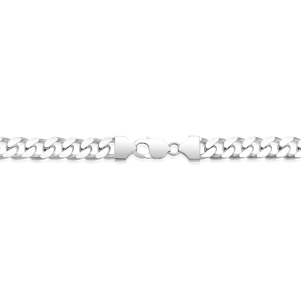 Sterling Silver Beveled Curb 300 Gauge 55cm Chain Shiels
