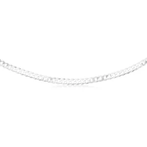 Sterling Silver Beveled Curb 55cm Chain Shiels