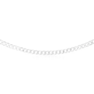 Sterling Silver Bevelled Curb 200 Gauge 55cm Chain Shiels