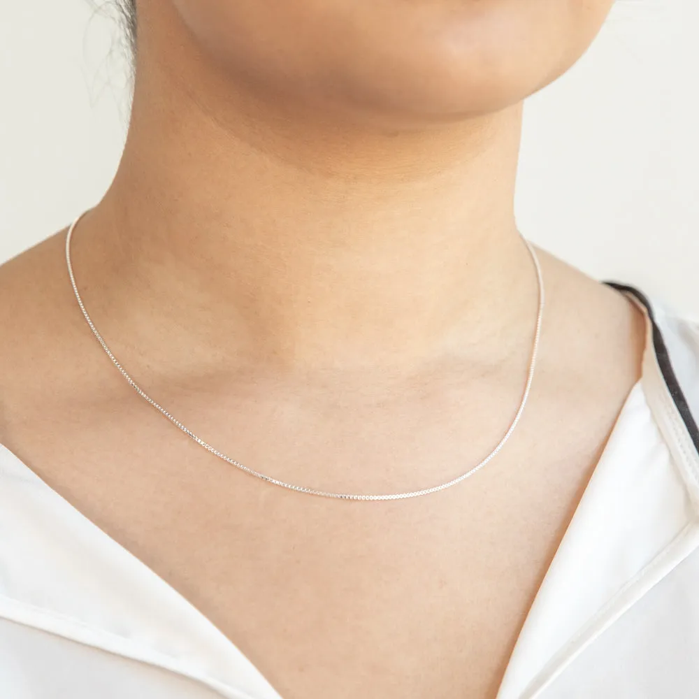Sterling Silver Box 44cm Chain Shiels