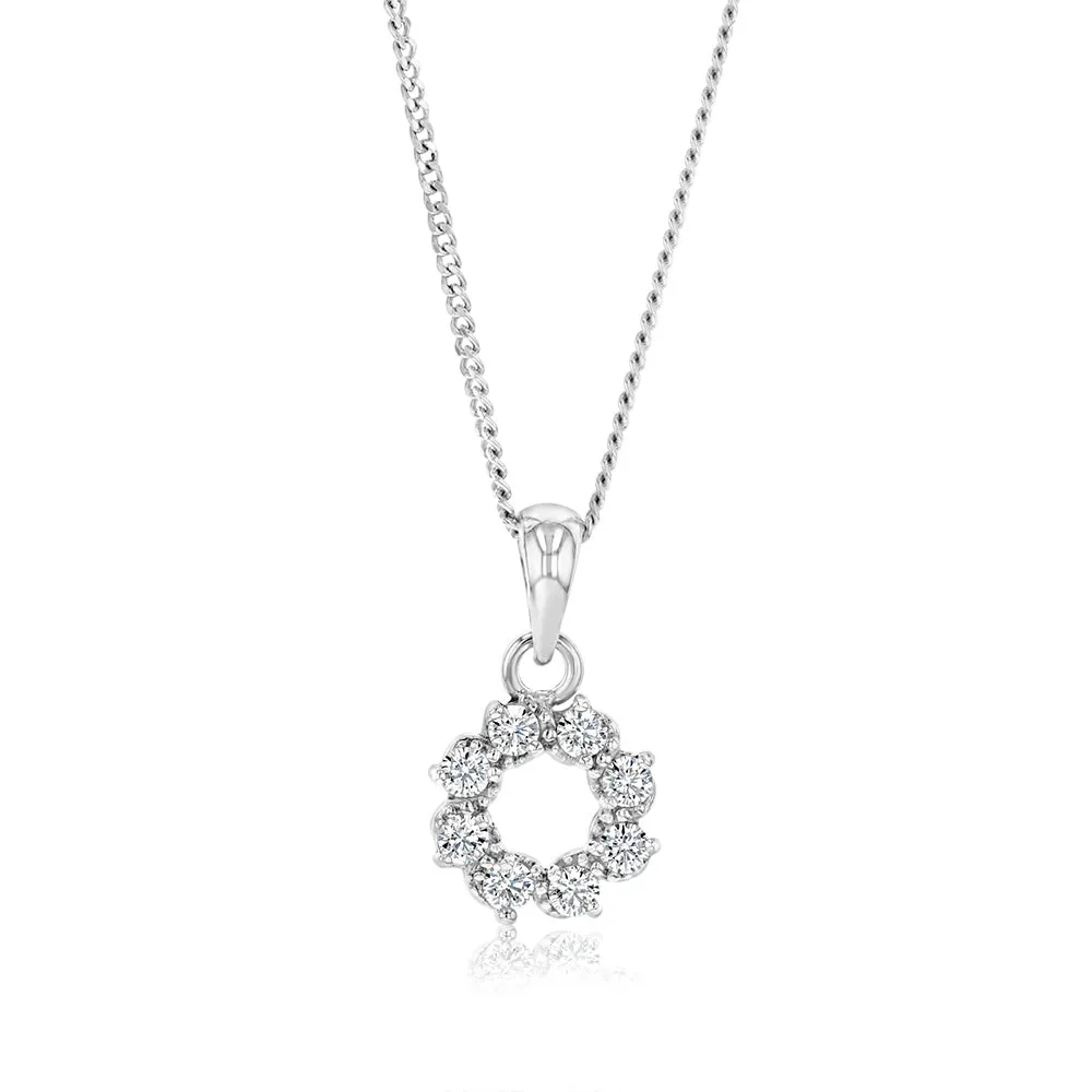 Sterling Silver Cubic Zirconia Circle Of Life Pendant Shiels