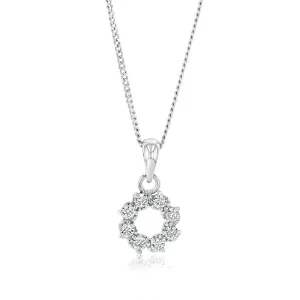 Sterling Silver Cubic Zirconia Circle Of Life Pendant Shiels