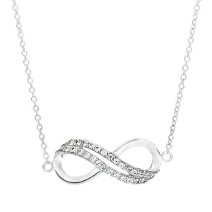 Sterling Silver Cubic Zirconia Infinity Pendant With 45cm Chain Shiels