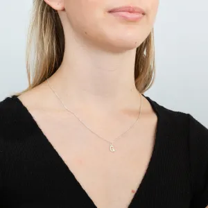 Sterling Silver Cubic Zirconia Initial "G" Pendant Shiels
