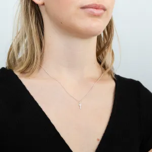 Sterling Silver Cubic Zirconia Initial "T" Pendant Shiels