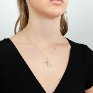 Sterling Silver Cubic Zirconia On Number "21" pendant Shiels