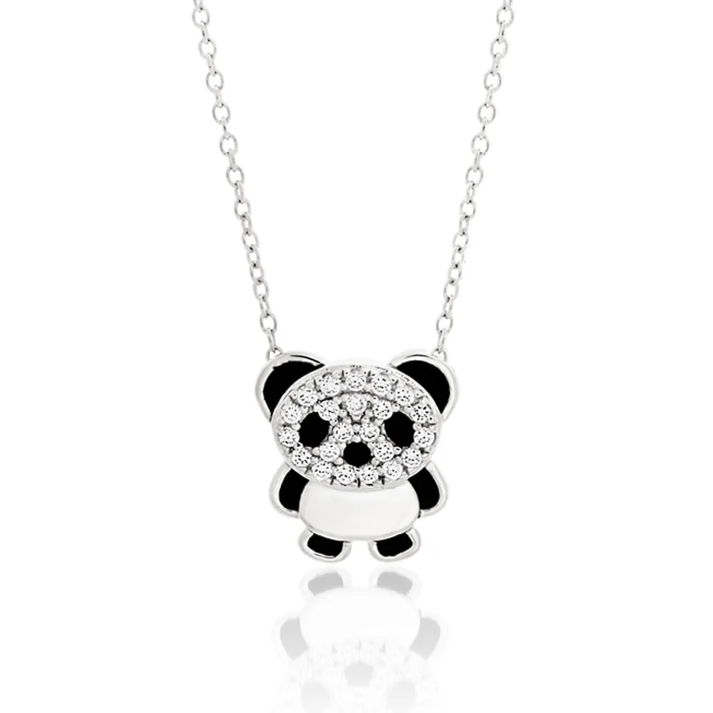 Sterling Silver Cubic Zirconia Pendant With 42cm Chain Shiels