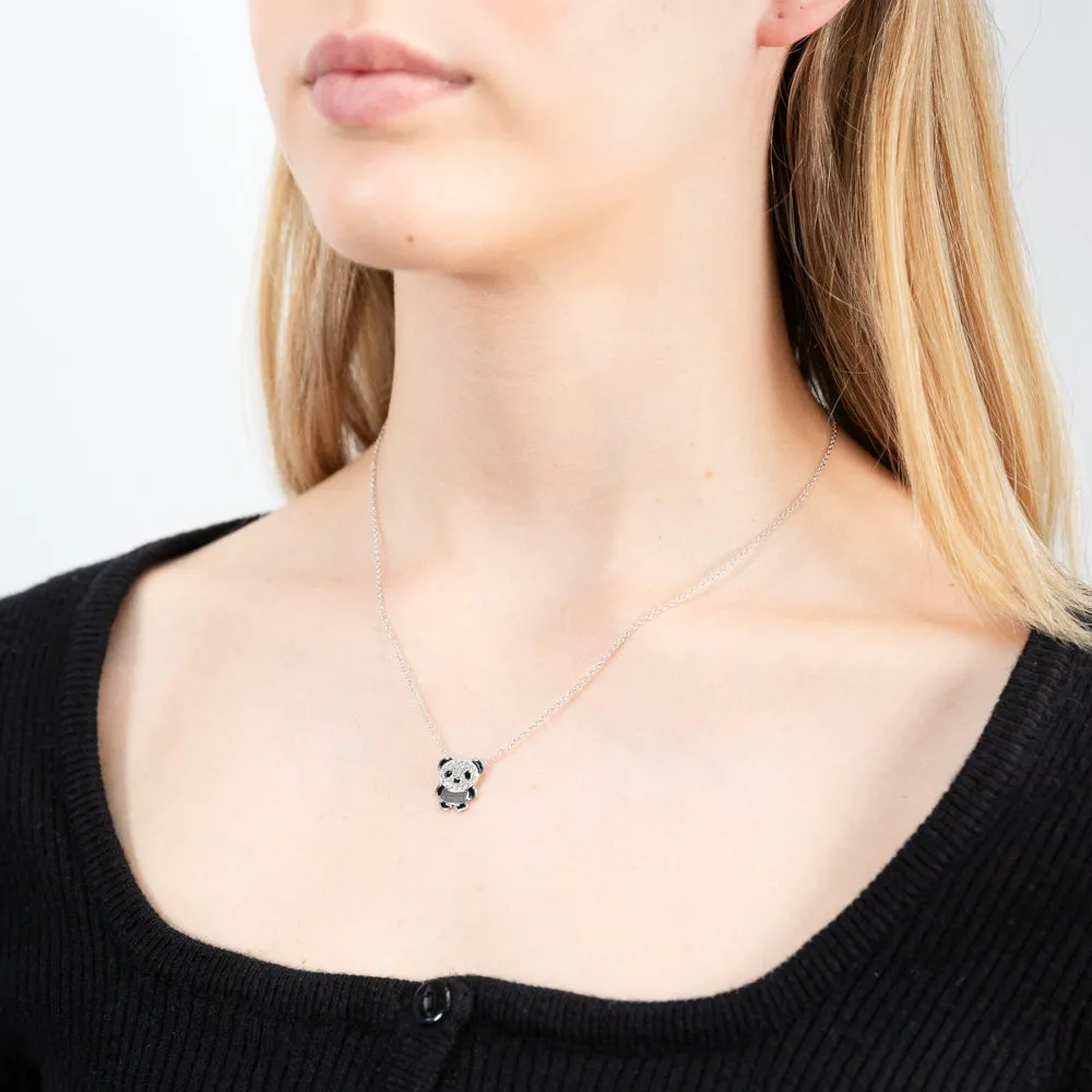 Sterling Silver Cubic Zirconia Pendant With 42cm Chain Shiels
