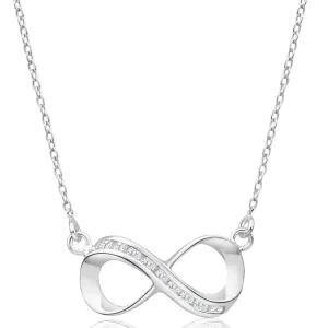 Sterling Silver Cubic Zirconia Pendant With 45cm Chain Shiels
