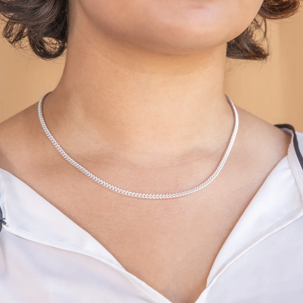 Sterling Silver Curb 100 Gauge 45cm Chain Shiels