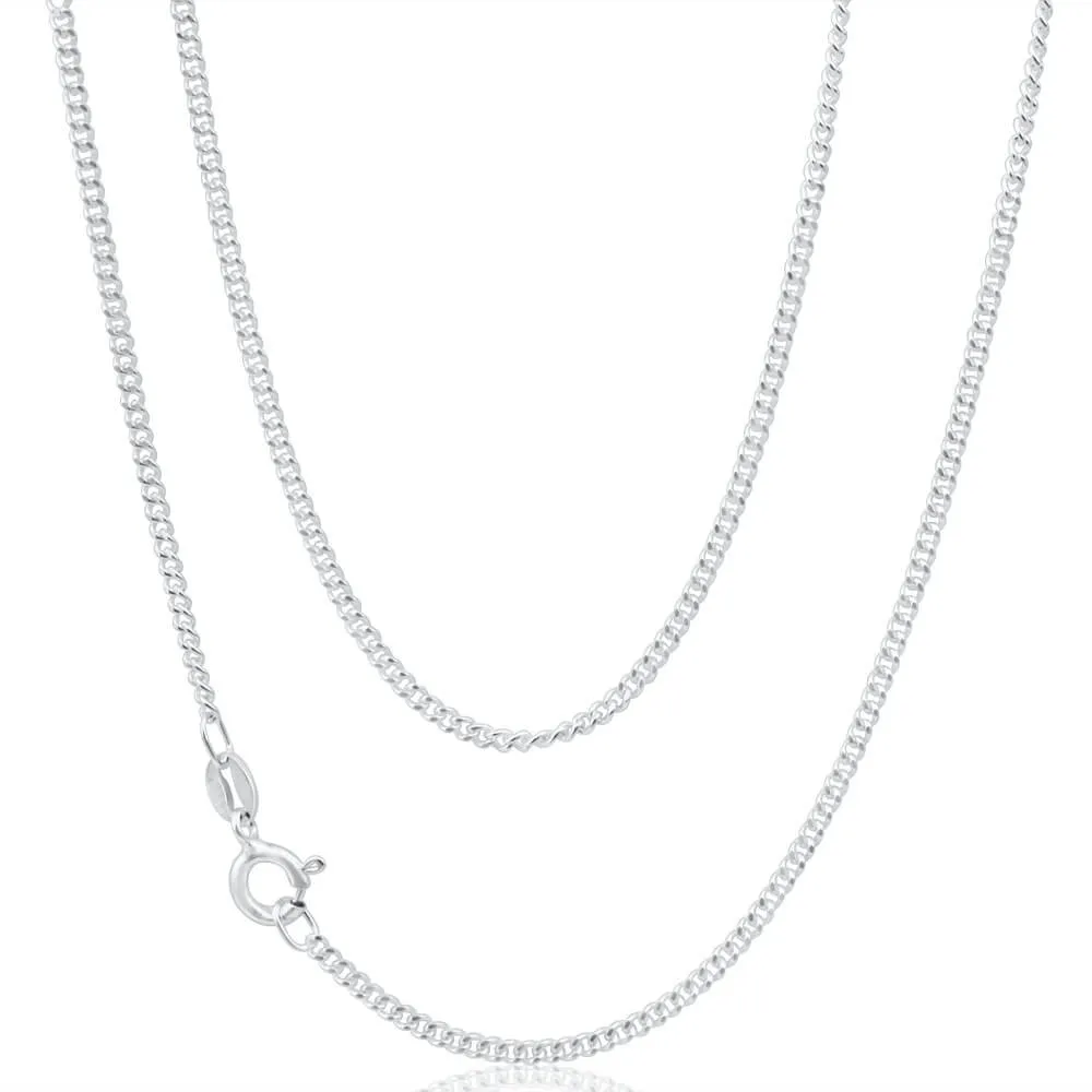 Sterling Silver Curb 50 Gauge Chain 50cm Shiels