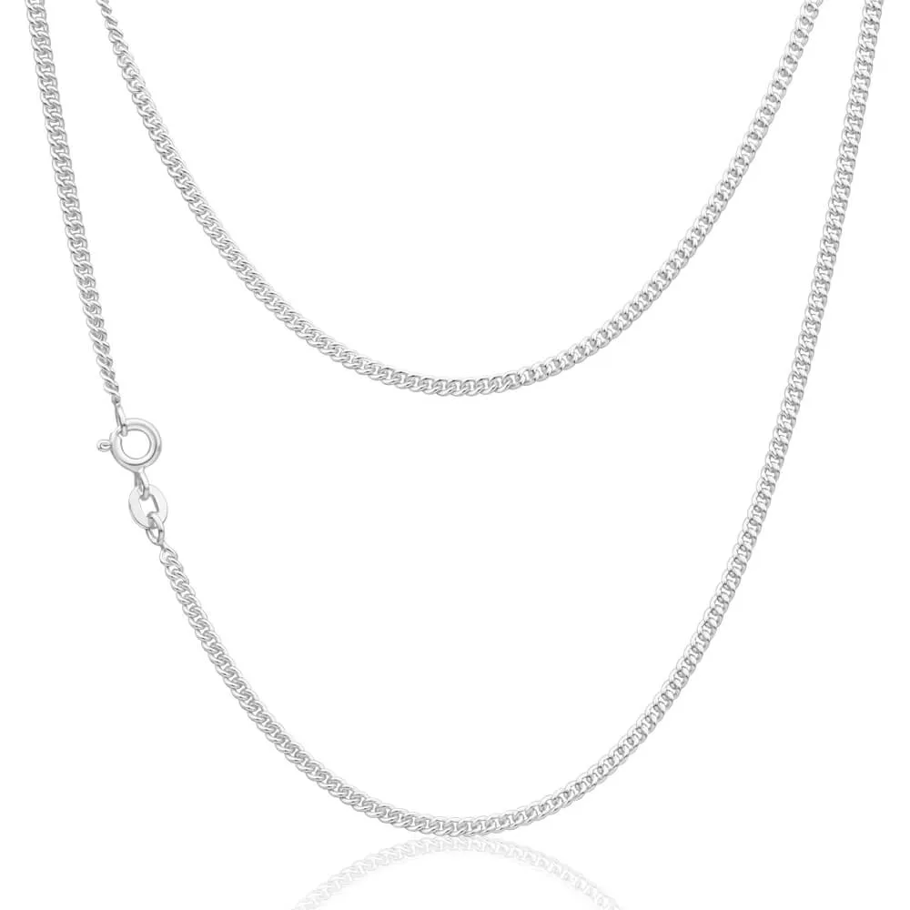 Sterling Silver Curb 60 Gauge 45cm Chain Shiels