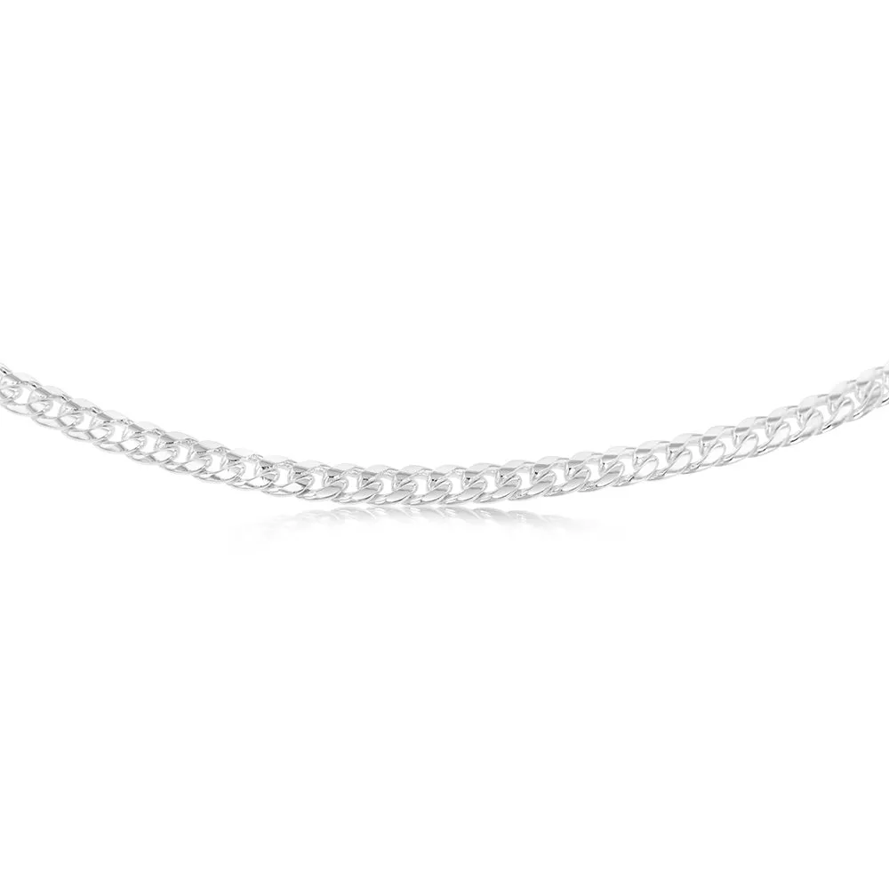 Sterling Silver Curb Beveled 55cm Chain Shiels