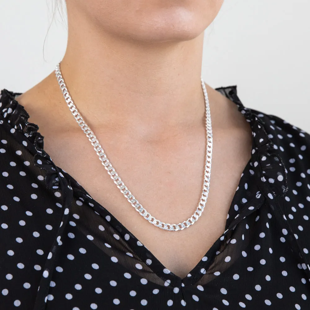Sterling Silver Curb Heavy 150 Gauge 50cm Chain Shiels