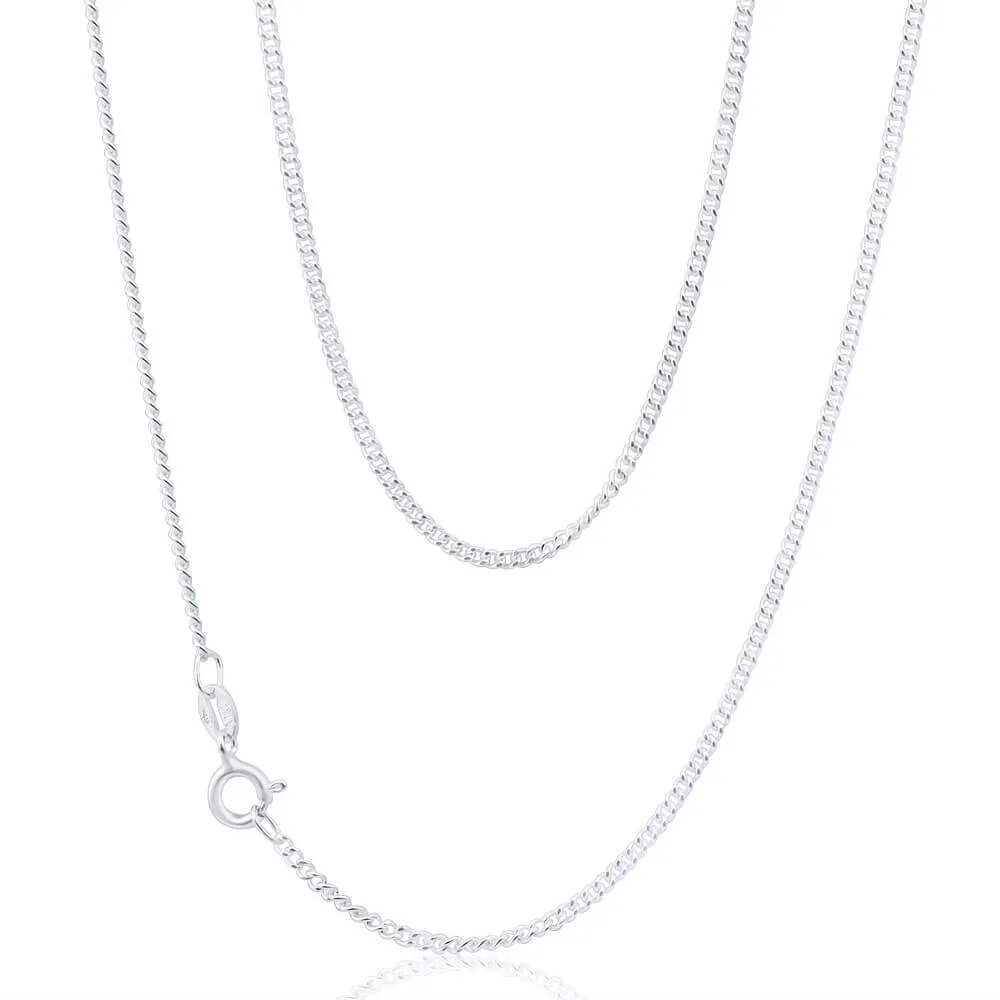 Sterling Silver Curb Link 50 Gauge Chain 45cm Shiels