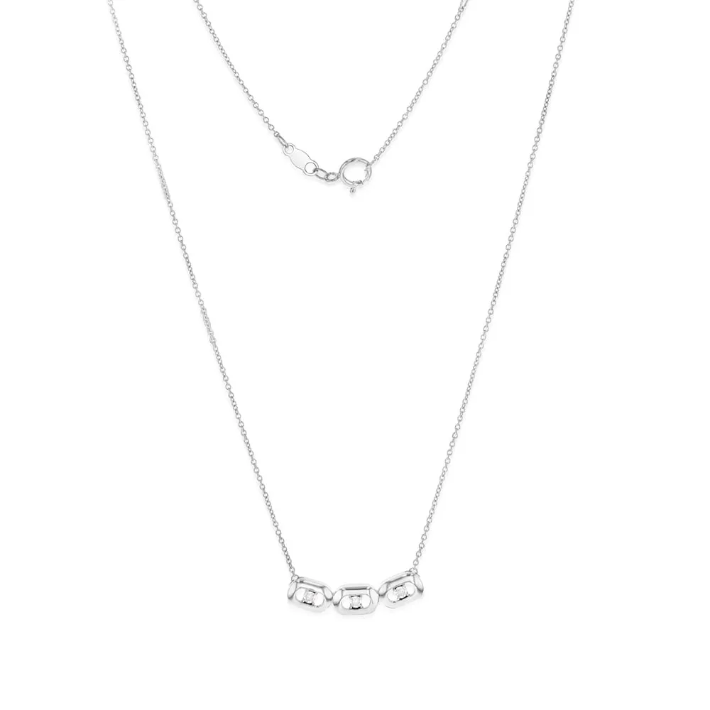 Sterling Silver Diamond Chain Length 40cm 3cm Extender Shiels