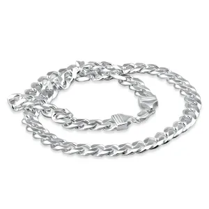 Sterling Silver Diamond Cut 250 Gauge 50cm Curb Chain Shiels