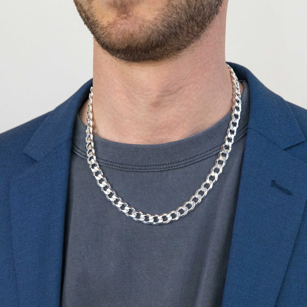 Sterling Silver Diamond Cut 250 Gauge 50cm Curb Chain Shiels