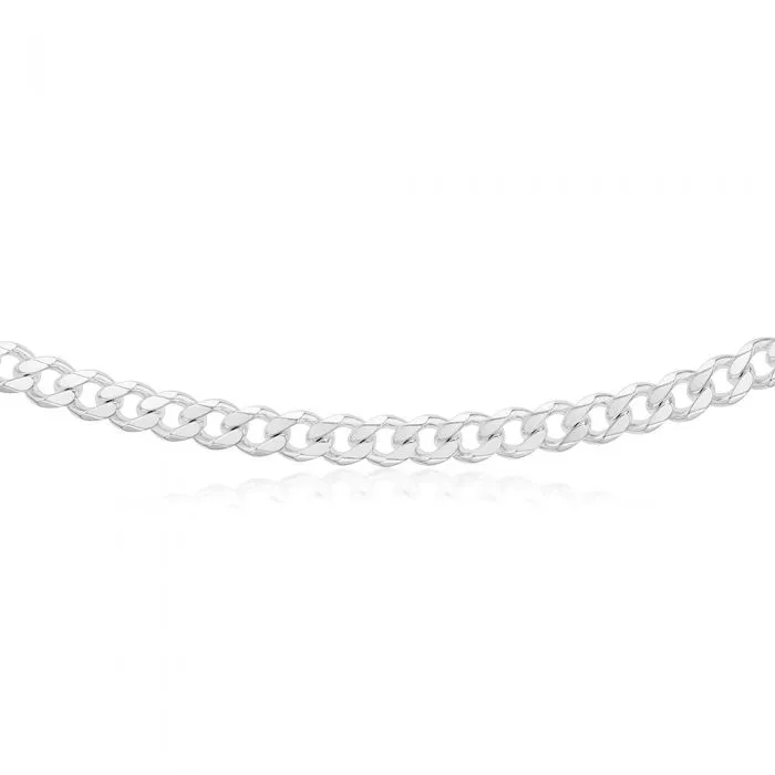 Sterling Silver Diamond Cut 250 Gauge 50cm Curb Chain Shiels