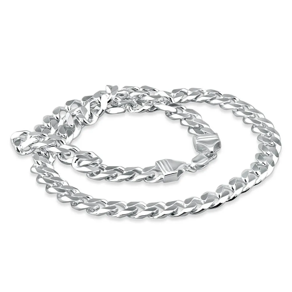 Sterling Silver Diamond Cut 250 Gauge 50cm Curb Chain Shiels