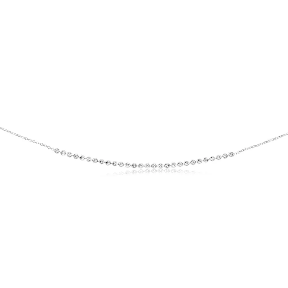 Sterling Silver Diamond Cut Beads Fancy 46cm Chain Shiels