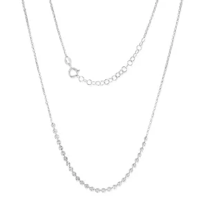 Sterling Silver Diamond Cut Beads Fancy 46cm Chain Shiels