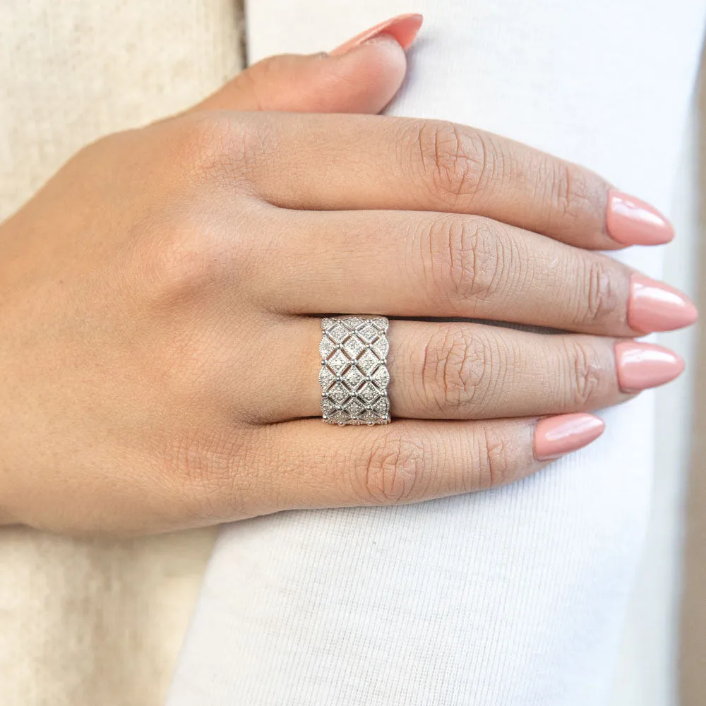 Sterling Silver Diamond Dress Ring Shiels