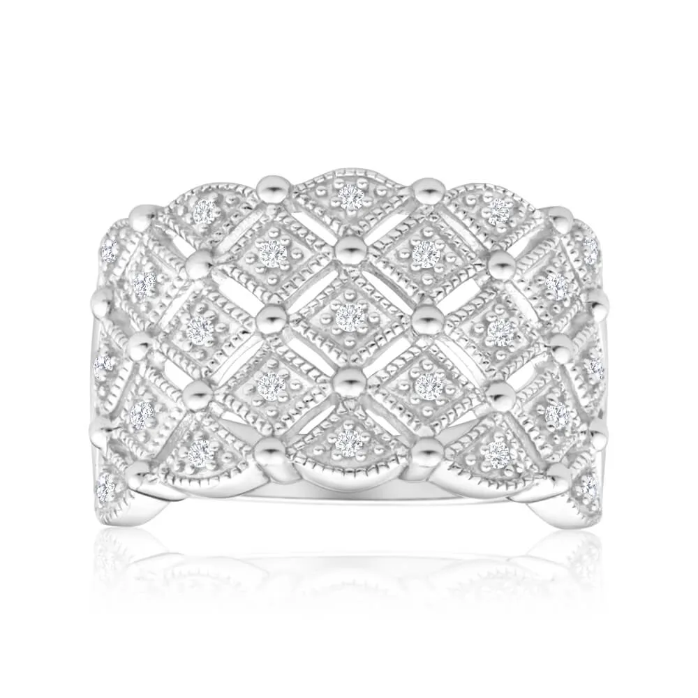 Sterling Silver Diamond Dress Ring Shiels