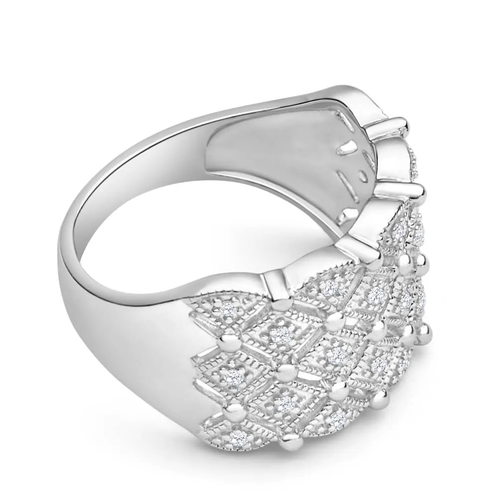 Sterling Silver Diamond Dress Ring Shiels