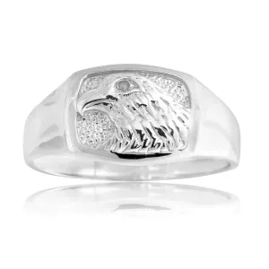 Sterling Silver Diamond Eagle Ring Shiels