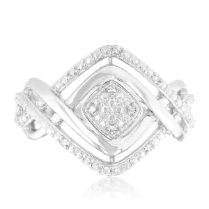 Sterling Silver Diamond Ring with 10 Brilliant Cut Diamonds Shiels