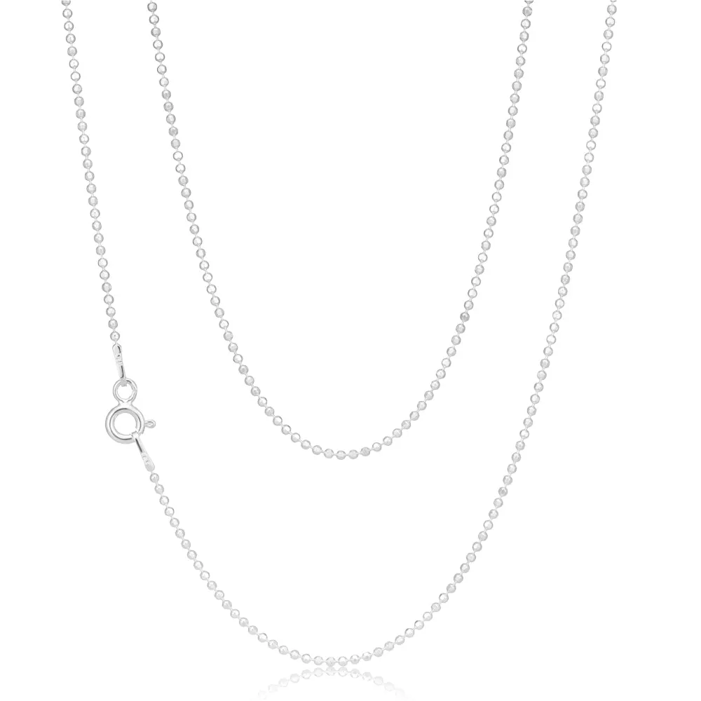 Sterling Silver Dicut Ball 80cm Chain Shiels