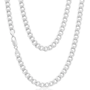 Sterling Silver Dicut Bevelled 220 Gauge 60cm Curb Chain Shiels
