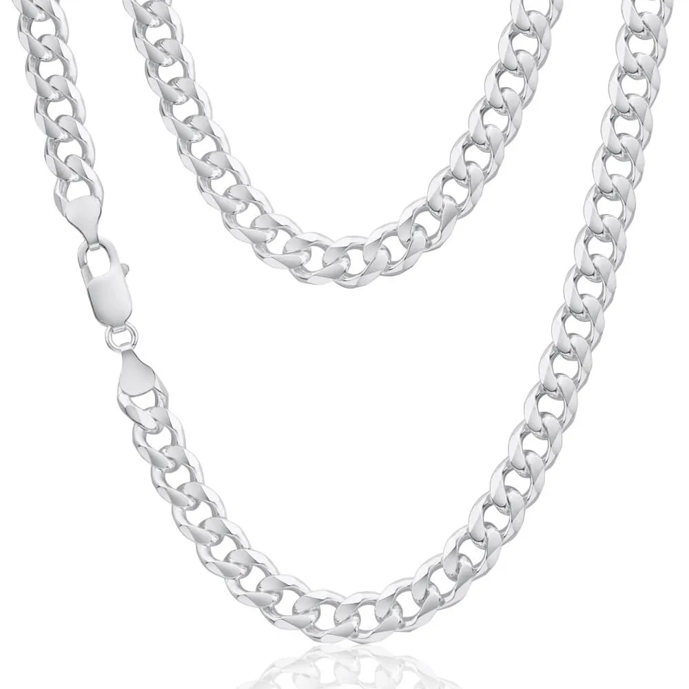 Sterling Silver Dicut Curb Link 220 Gauge Chain 55cm Shiels