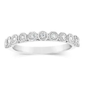 Sterling Silver Eternity Ring with 1/10 Carat Natural Diamonds Shiels