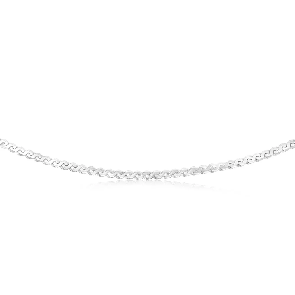 Sterling Silver Fancy 150 Gauge 45cm Chain Shiels