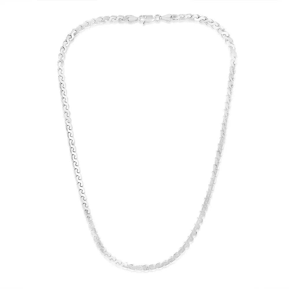 Sterling Silver Fancy 150 Gauge 45cm Chain Shiels