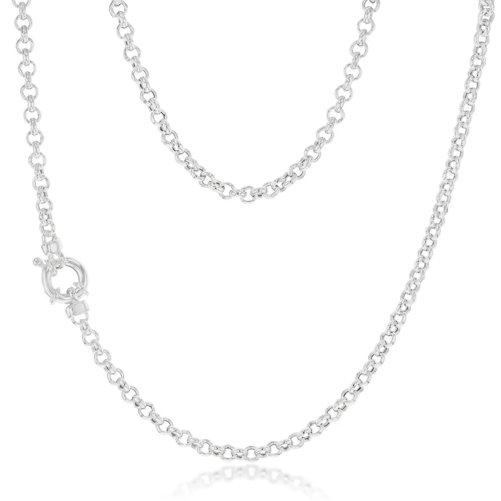 Sterling Silver Fancy 45cm Chain With Bolt Ring Shiels