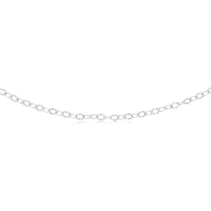 Sterling Silver Fancy Diamond Cut 45cm Chain Shiels