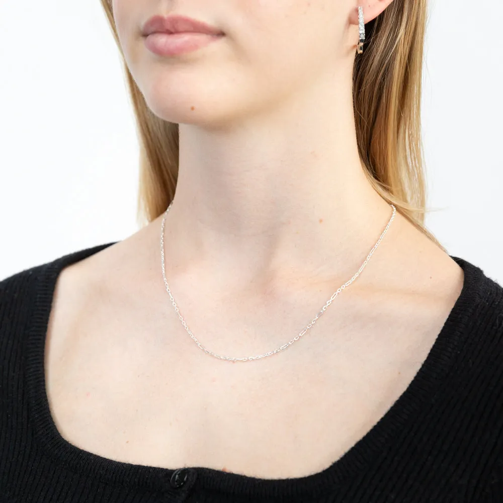 Sterling Silver Fancy Figaro 40 5cm Chain Shiels