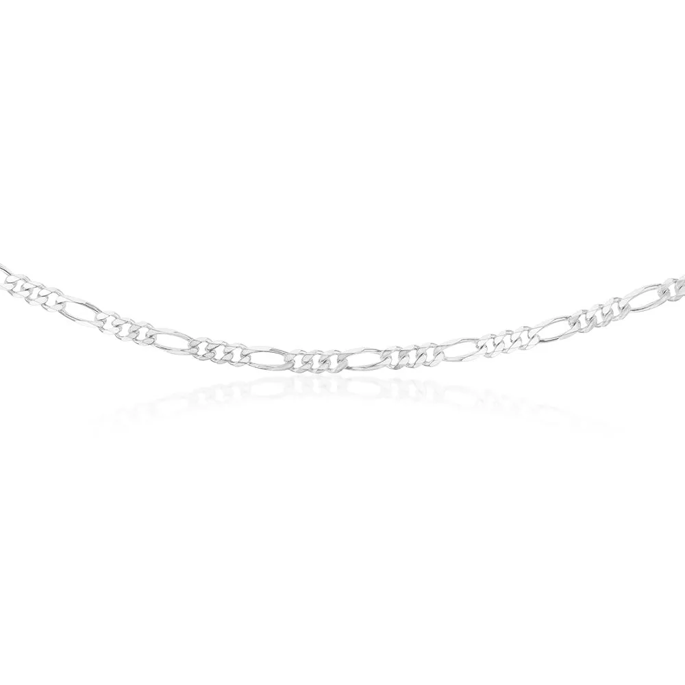 Sterling Silver Figaro 150 Gauge 60cm Chain Shiels