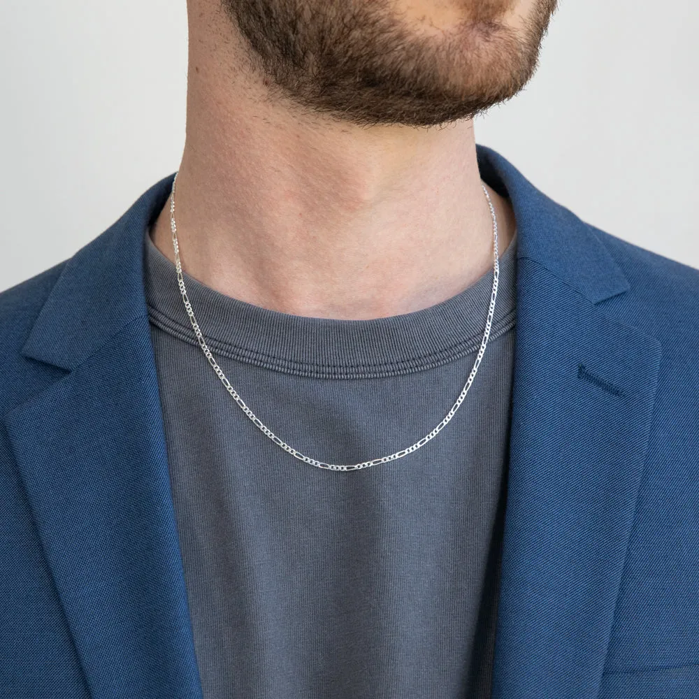 Sterling Silver Figaro 50cm Chain Shiels