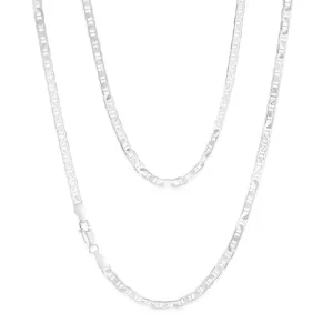 Sterling Silver Flat 100 Gauge Anchor 55cm Chain Shiels