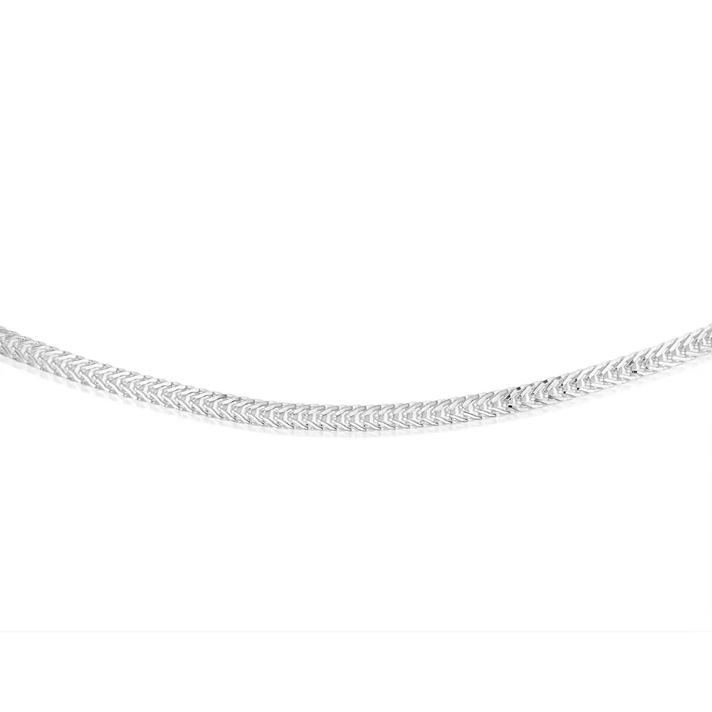 Sterling Silver Foxtail Flat 55cm Chain Shiels