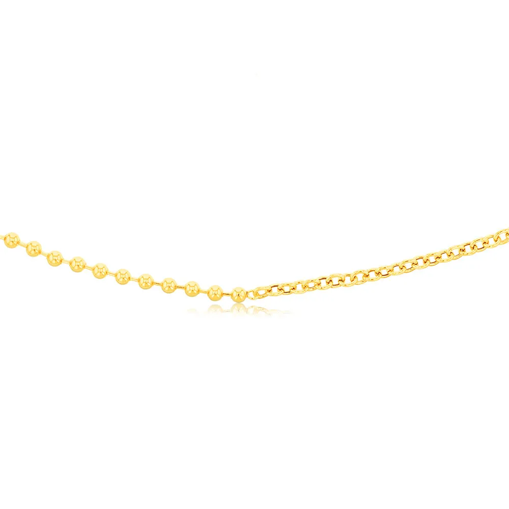 Sterling Silver Gold Plated 45cm Ball Chain Shiels