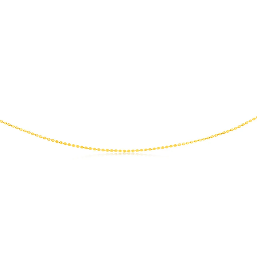 Sterling Silver Gold Plated Diamond Cut Fancy 42 4.5cm Chain Shiels