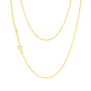 Sterling Silver Gold Plated Diamond Cut Fancy 42 4.5cm Chain Shiels