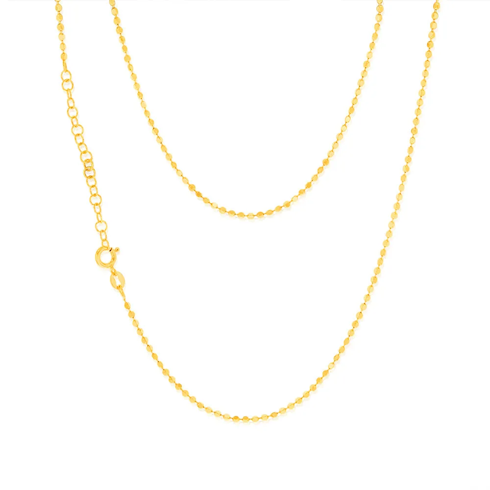 Sterling Silver Gold Plated Diamond Cut Fancy 42 4.5cm Chain Shiels