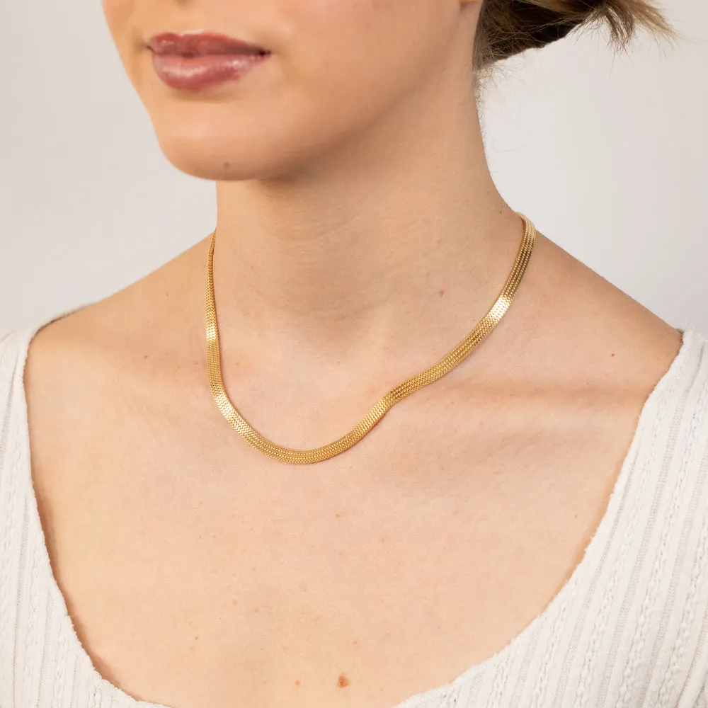 Sterling Silver Gold Plated Etrusca 42cm Chain Shiels